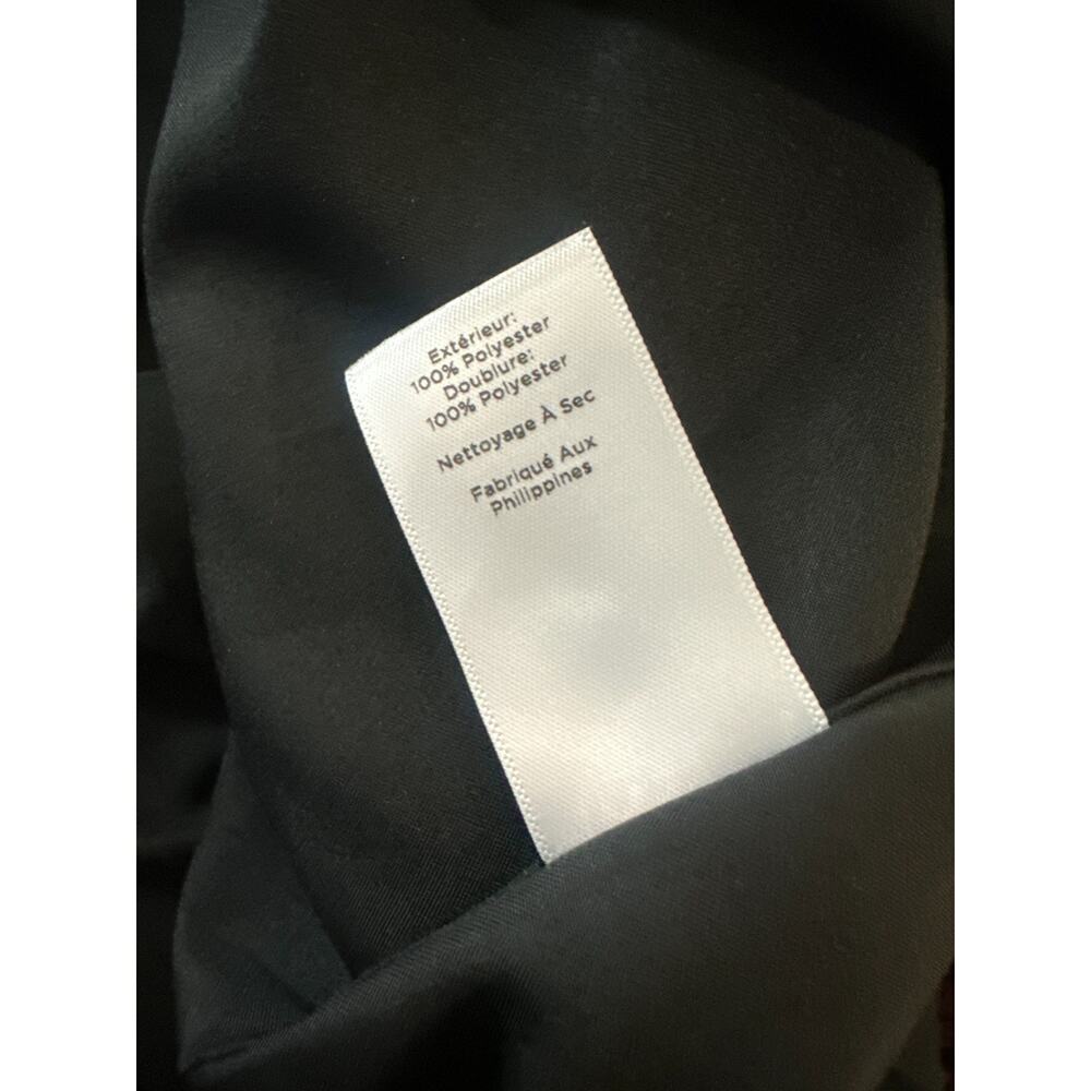 NWT Talbots Back Bow Floral Jacquard A-Line Dress Red Black Lined Zip Size 14 - Picture 14 of 16